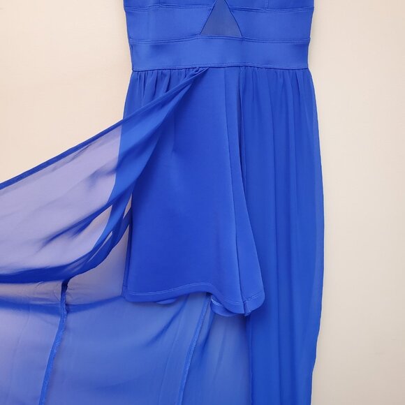 Sweet Storm Womens Dress Size S Romper Blue Sheer Mesh Panel Dance Prom Formal - Picture 13 of 16